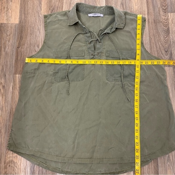 SALE 🛍️ MARC NEW YORK 100% Lyocell Army Green sleeveless top Womens size 2X - Picture 8 of 9